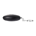 Porte-clés en plastique avec lampe de poche LED et mini-alarme couleur noir deuxième vue
