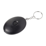 Porte-clés en plastique avec lampe de poche LED et mini-alarme couleur noir huitième vue