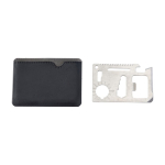 Outil multifonction en forme de carte ToolCard couleur noir quatrième vue