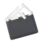 Outil multifonction en forme de carte ToolCard couleur noir cinquième vue