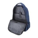 Sac à dos en polyester pour PC 15'', poches, bretelles rembourrées couleur bleu quatrième vue
