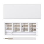 Set d'outils avec 24 tournevis de précision Magnet couleur blanc deuxième vue