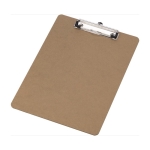 Porte-bloc en bois avec clip en métal pour feuilles A4 couleur marron deuxième vue