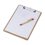Porte-bloc en bois avec clip en métal pour feuilles A4 couleur marron quatrième vue