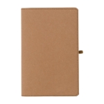 Carnet promotionnel A5 en papier kraft lavé avec pages lignées couleur marron deuxième vue