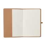 Carnet promotionnel A5 en papier kraft lavé avec pages lignées couleur marron cinquième vue