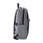 Sac à dos exécutif polyester pour ordinateur avec USB 15'' Activewear couleur gris troisième vue