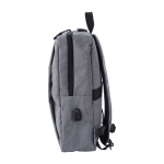 Sac à dos exécutif polyester pour ordinateur avec USB 15'' Activewear couleur gris quatrième vue