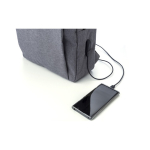 Sac à dos exécutif polyester pour ordinateur avec USB 15'' Activewear couleur gris sixième vue