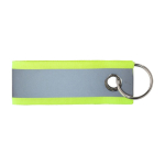 Porte-clés personnalisé en polyester réfléchissant et promotionnel couleur jaune première vue