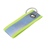 Porte-clés personnalisé en polyester réfléchissant et promotionnel couleur jaune deuxième vue