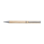 Stylo Dokumental® personnalisé en bois d´érable, Encre bleue couleur marron première vue