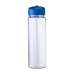 Bouteille de sport en plastique recyclé avec paille pliable 750ml couleur bleu quatrième vue