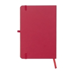 Carnet A5 à couverture en bambou et cuir synthétique, feuilles lignées couleur rouge troisième vue