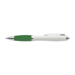 Stylo en ABS recyclé avec logo, grip en caoutchouc, Encre bleue couleur vert première vue