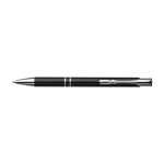 Stylo gravé en aluminium recyclé, Encre bleue couleur noir première vue