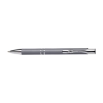 Stylo gravé en aluminium recyclé, Encre bleue couleur gris première vue