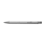 Stylo gravé en aluminium recyclé, Encre bleue couleur argenté première vue