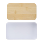 Boîte à lunch double compartiment et couverts 800ml Duo Compact couleur blanc première vue