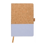 Carnet d´entreprise en liège et coton approx. A5 feuilles lignées couleur lilas première vue