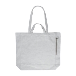 Sac en coton recyclé à fermeture latérale et double poignée 350 g/m² couleur gris première vue