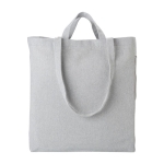 Sac en coton recyclé à fermeture latérale et double poignée 350 g/m² couleur gris troisième vue
