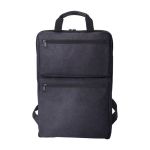 Sac à dos pour PC 15'' en polyester et coton avec 2 poches extérieures couleur noir première vue