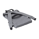 Sac à dos pour PC 15'' en polyester et coton avec 2 poches extérieures couleur gris troisième vue