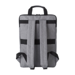 Sac à dos pour PC 15'' en polyester et coton avec 2 poches extérieures couleur gris quatrième vue