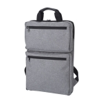 Sac à dos pour PC 15'' en polyester et coton avec 2 poches extérieures couleur gris cinquième vue
