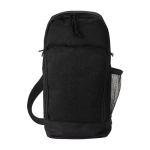 Grand sac à bandoulière personnalisé en polyester 600D avec sangle couleur noir première vue