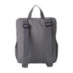 Sac à dos isotherme en polyester recyclé avec plusieurs compartiments couleur gris troisième vue