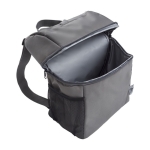 Sac à dos isotherme en polyester recyclé avec plusieurs compartiments couleur gris quatrième vue