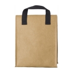 Sac isotherme en papier kraft avec poignée et fermeture velcro couleur marron troisième vue