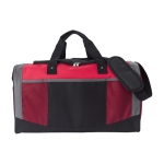 Sac de sport en polyester 600D à poignées et sangle réglable couleur rouge première vue