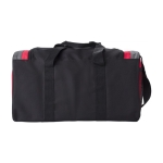 Sac de sport en polyester 600D à poignées et sangle réglable couleur rouge quatrième vue