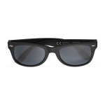 Lunettes de soleil publicitaires, plastique recyclé, protection UV400 couleur noir première vue