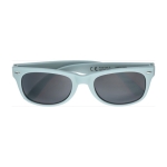 Lunettes de soleil publicitaires, plastique recyclé, protection UV400 couleur bleu première vue