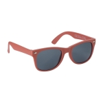 Lunettes de soleil publicitaires, plastique recyclé, protection UV400 couleur rouge deuxième vue