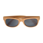 Lunettes de soleil publicitaires, plastique recyclé, protection UV400 couleur orange première vue