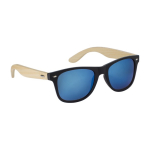 Lunettes de soleil sérigraphiées avec branches en bambou BeachWood couleur bleu première vue