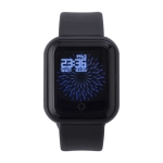 Montre connectée multifonction sans fil, bracelet réglable et USB couleur noir troisième vue