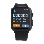 Montre intelligente multifonction avec Bluetooth Square couleur noir troisième vue