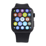 Montre intelligente multifonction avec Bluetooth Square couleur noir sixième vue