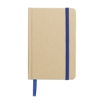 Cahier à lignes en kraft avec couverture en carton recyclé, approx. A6 couleur bleu première vue
