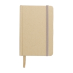 Cahier à lignes en kraft avec couverture en carton recyclé, approx. A6 couleur kaki première vue