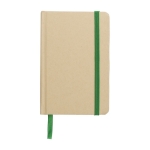 Cahier à lignes en kraft avec couverture en carton recyclé, approx. A6 couleur vert clair première vue
