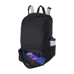 Sac à dos de sport en polyester recyclé déperlant couleur noir deuxième vue