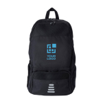 Sac à dos de sport en polyester recyclé déperlant avec zone d'impression