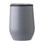 Verre en acier inoxydable finition mate, couvercle à pression 300ml couleur gris première vue